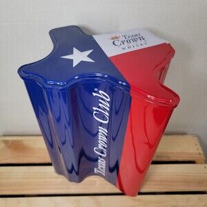 Texas Crown Club Whisky Tin 9.5" Tall